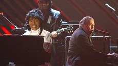 Little Richard a Jerry Lee Lewis na 50. udílení amerických hudebních cen Grammy...