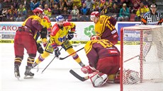 Momentka z utkání eské Budjovice - Jihlava.