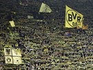 Fanouci Dortmundu bhem víkendového utkání nmecké ligy proti Frankfurtu.