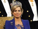 Nizozemská královna Maxima pi své korunovaci na trn v roce 2013