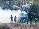 V Budjovicch u Vltavy hoel vrak autobusu.