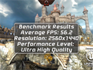 Screenshot výsledk benchmarku Epic Citadel - HTC U Ultra