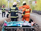 Praha 18.4.2017 cvi�en� slo�ek Integrovan�ho z�chrann�ho syst�mu s n�zvem VLAK...