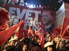 Píznivci tureckého prezidenta Recepa Tayyipa Erdo&#287;ana oslavují výsledky...