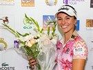 Klára Spilková po vítzství na turnaji Ladies European Tour v Rabatu.