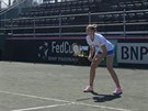 Kristýna Plíková pi tréninku v resortu Saddlebrook na Florid ped semifinále...