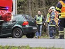Tragická nehoda na odpočívadle U čtyř sudů na silnici mezi Plzní a Stříbrem....