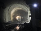 U Plzn pokrauje raba nejdelího elezniního tunelu v esku. Stavbai jsou...