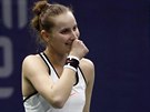 Markéta Vondrouová slaví postup do finále turnaje v Bielu.