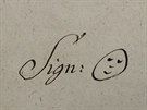 Signatura pocházející z roku 1752.