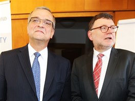 Miroslav Kalousek a Zbynk Stanjura na debat, kterou poádal Politologický...