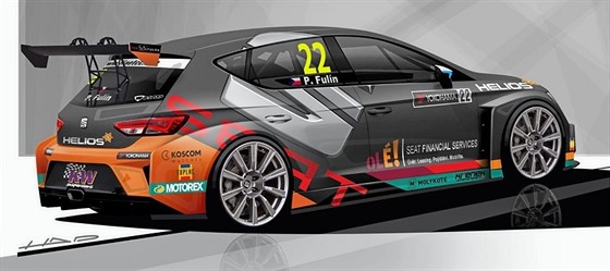 Nový vzhled Fulínův vůz Leon Cup Racer TCR nastoupí do sezony v nových barvách....