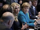 Ivanka Trumpová s nmeckou kanclékou Angelou Merkelovou pi její návtv...