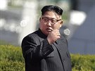Severokorejský diktátor Kim ong-un v Pchjongjangu (12. dubna 2017)