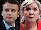 V druhém kole francouzských prezidentských voleb se utkají Emmanuel Macron a...