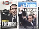 Titulní strany francouzských deník po prvním kole prezidentských voleb (24....