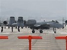 Americké letouny A-10 Thunderbolt na jihokorejské základn Osan (25. dubna 2017)