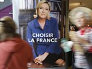 Plakát Marine Le Penové v Nice (27. dubna 2017)