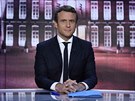 Emmanuel Macron bhem vystoupení v televizi TF1  (27. dubna 2017)