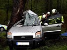 Řidič jel u Hrdějovic na Českobudějovicku v dešti příliš rychle a narazil do...