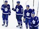 Hokejisté Toronta po vyazení v prvním kole play-off NHL.