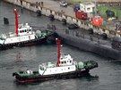 Americká jaderná ponorka USS Michigan dorazila do jihokorejského pístavu...