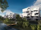 Vizualizace budoucí podoby plánované rezidenční čtvrti, kterou začne investor...