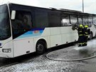 Zejm technická závada motoru zapíinila poár autobusu v Brn. Na míst...