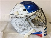 Maska branke Pavla Francouze pro hokejov mistrovstv svta 2017.