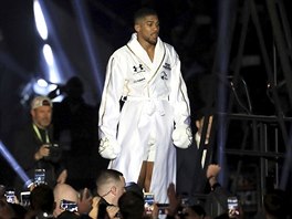 Anthony Joshua nastupuje k souboji o mistra svta tk vhy.