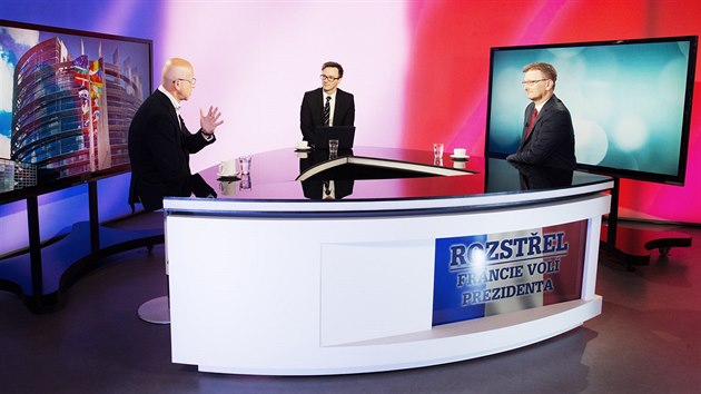 Pavel Telika (vlevo) a Marek ernoch v diskusnm poadu iDNES.tv Rozstel. (24. dubna 2017)