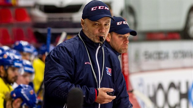 Česká hokejová reprezentace trénovala v úterý v Budvar aréně. (25. dubna 2017)