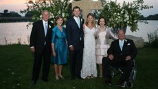 Jenna Bushová s rodinou v den své svatby