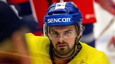 Roman Horák na tréninku české hokejové reprezentace v Českých Budějovicích.