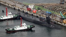 Americká jaderná ponorka USS Michigan dorazila do jihokorejského pístavu...