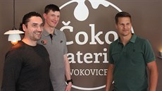 JSME V TOM SPOLU. Marek ernoek, Pavel Pumprla a Tomá Peír (zleva), éfové...