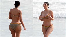Kim Kardashianová na dovolené v Mexiku ukázala celulitidu (23. dubna 2017).