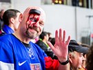 Fanouek eskho hokejovho nrodnho tmu Tom Sabolk z eskch Budjovic...