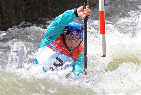 Vavinec Hradilek bhem eského poháru vodního slalomá