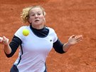 Kateina Siniaková v utkání protii Barboe Strýcové na turnaji Prague Open.