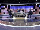 Macron a Le Penová se stetli v televizní debat (3. kvten 2017).