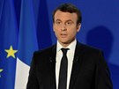 Emmanuel Macron bhem prvního projevu po vítzství ve francouzských...