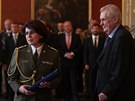 Prezident Milo Zeman jmenoval na Praském hrad generálkou Lenku merdovou (8....