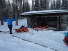 Markéta Peggy Marvanová na trati závodu Lapland Extreme Challenge ve Finsku.