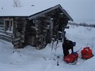 Markéta Peggy Marvanová na trati závodu Lapland Extreme Challenge ve Finsku.