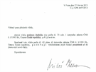 Dokument, kterým prezident Milo Zeman pijal demisi vlády Petra Nease.