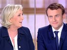 Marine Le Penová a Emmanuel Macron