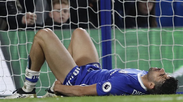 Diego Costa z Chelsea lituje promarnn ance.