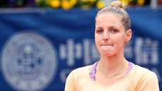 ZKLAMÁNÍ. Poraená finalistka Kristýna Plíková na turnaji ve Stromovce.