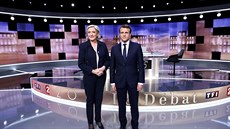 Macron a Le Penová se stetli v televizní debat (3. kvten 2017).